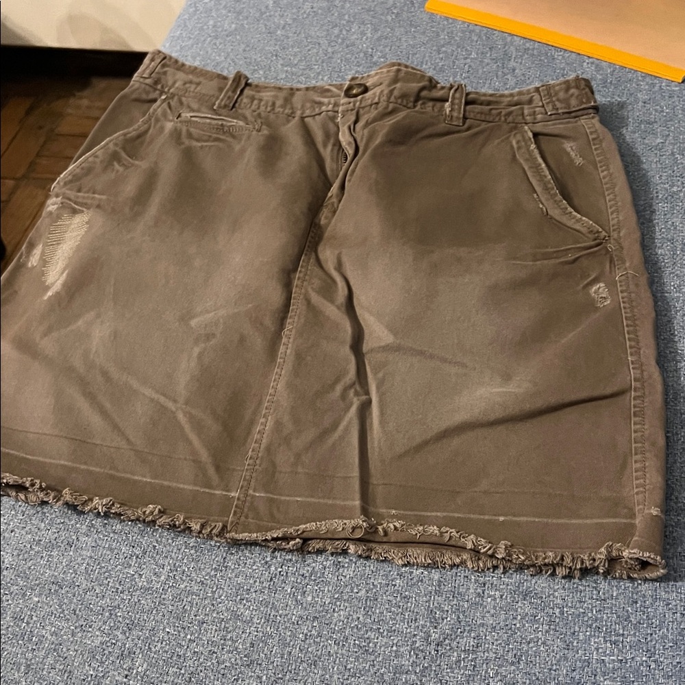 Old Navy Brown Buttoned Skirt jean style